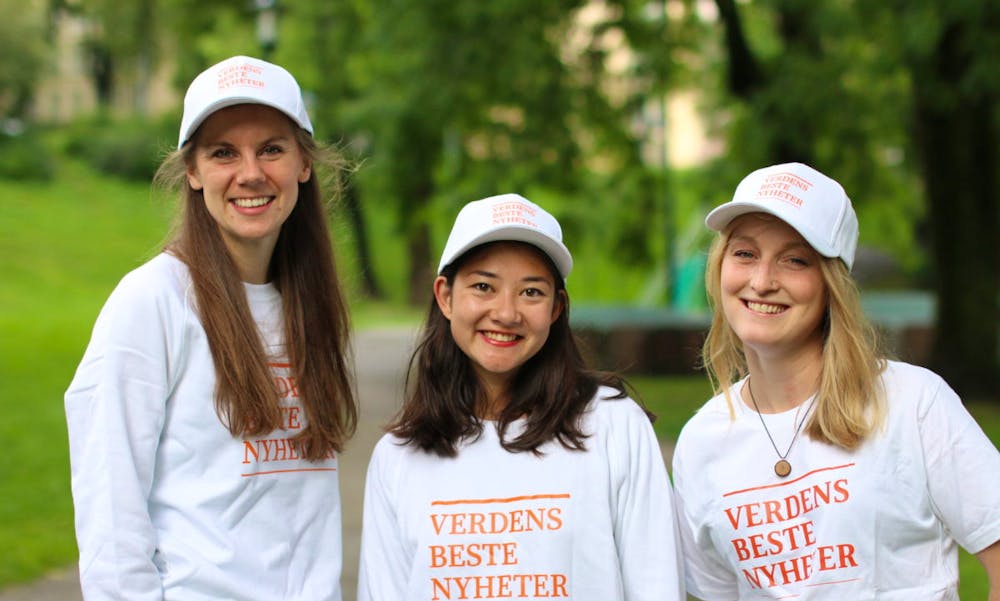 Lederne Anna Karlsson (f.v. Spire), Beathe Øgård (SAIH) og Tuva Widskjold (Changemaker) har store forventninger til årets utdeling 21. september. Foto: Kristin Marie Skaar