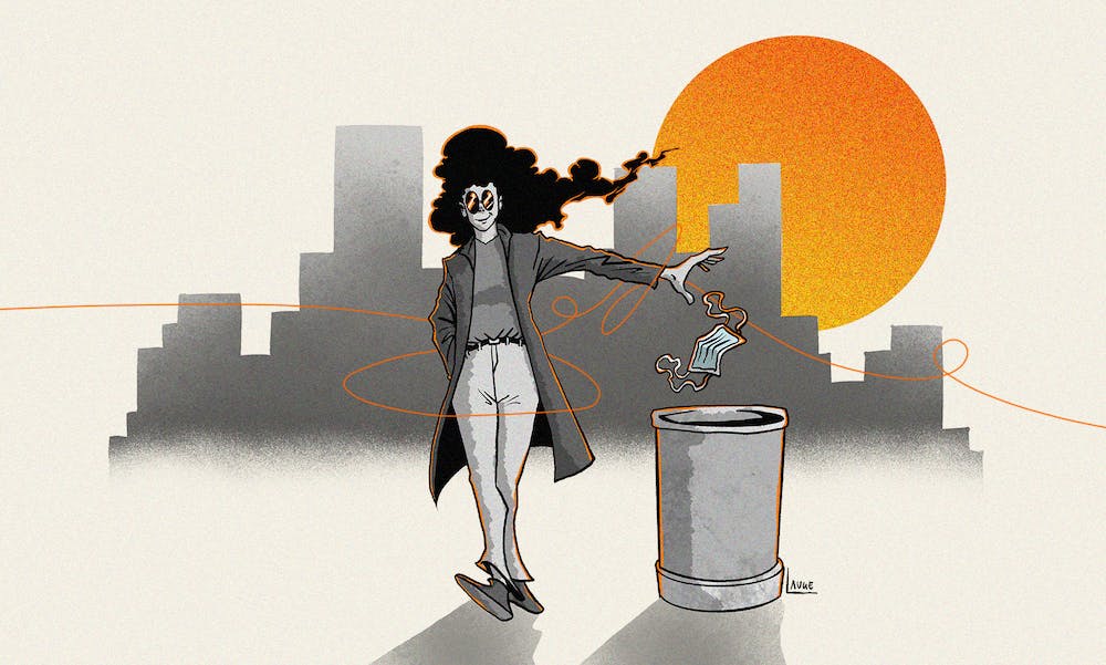 Luftkvaliteten i Europa har blitt mye bedre de siste tjue årene. Det at gamle forurensende biler har kommet ut av byene har blant vært med på å redde hundretusenvis av liv hvert år. Illustrasjon: Lauge Eilsøe-Madsen.
